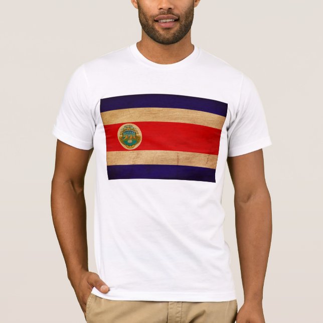 Camiseta T-shirt da bandeira de Costa Rica (Frente)