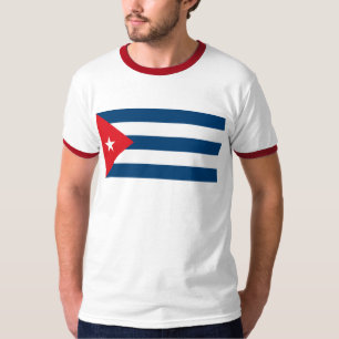 Camiseta T-shirt da bandeira de Cuba