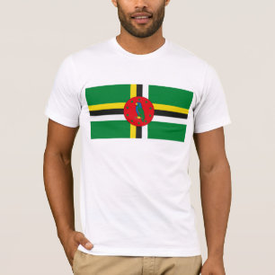 Camiseta T-shirt da bandeira de Dominica