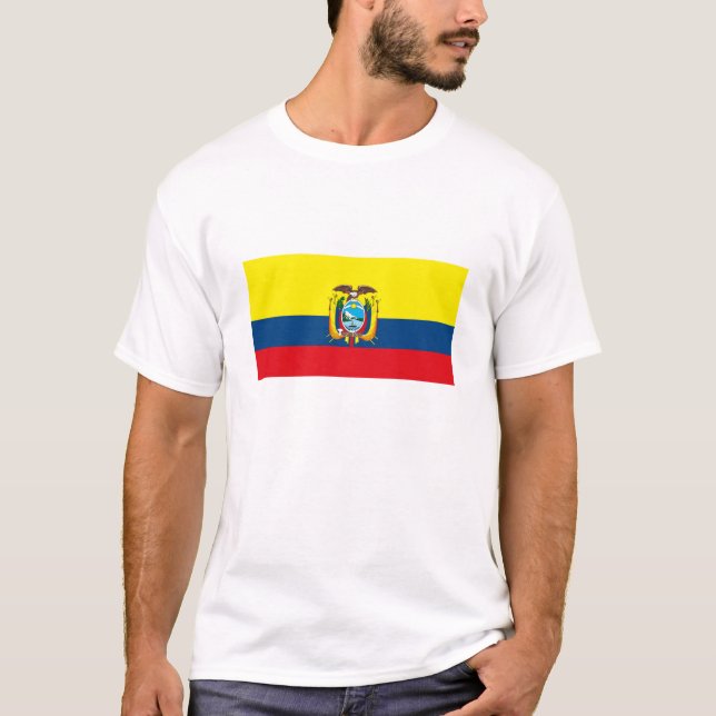 Camiseta T-shirt da bandeira de Equador (Frente)