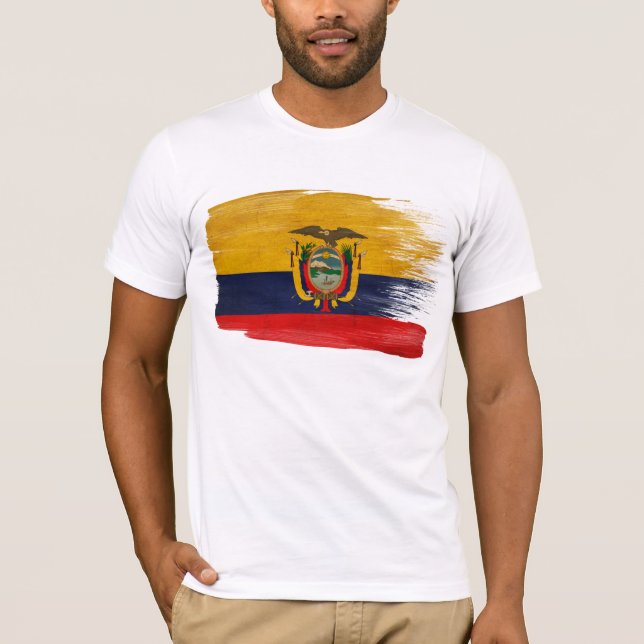 Camiseta T-shirt da bandeira de Equador (Frente)