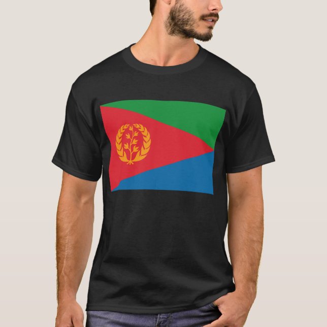 Camiseta T-shirt da bandeira de Eritrea (Frente)