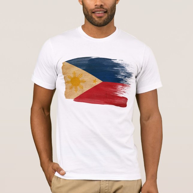Camiseta T-shirt da bandeira de Filipinas (Frente)