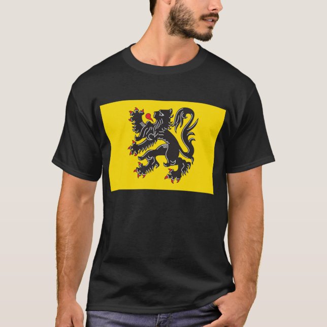 Camiseta T-shirt da bandeira de Flanders (Frente)
