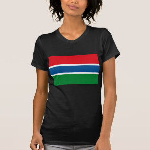 Camiseta T-shirt da bandeira de Gambia