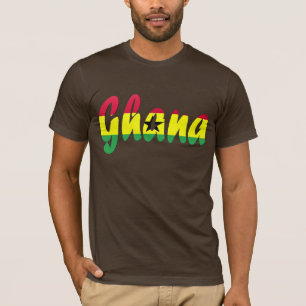 Camiseta T-shirt da bandeira de Ghana