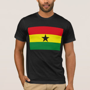 Camiseta T-shirt da bandeira de Ghana