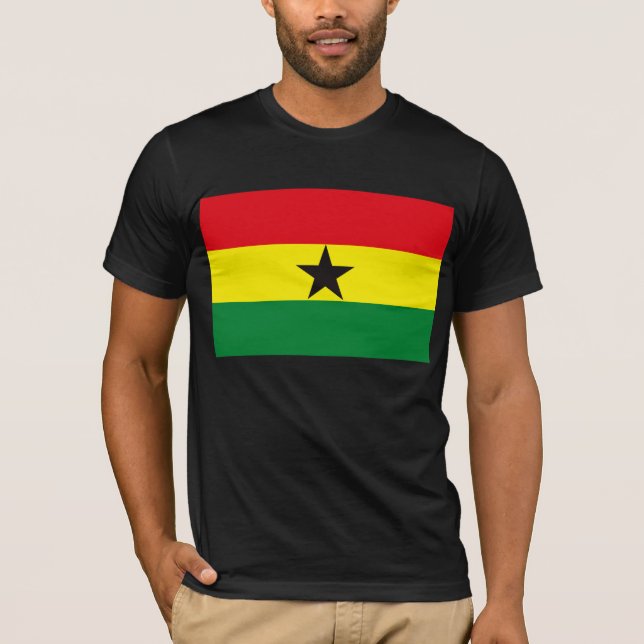 Camiseta T-shirt da bandeira de Ghana (Frente)