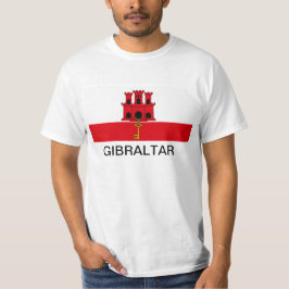 Camiseta T-shirt da bandeira de Gibraltar