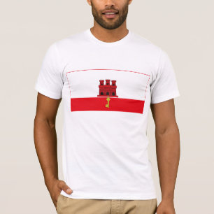 Camiseta T-shirt da bandeira de Gibraltar