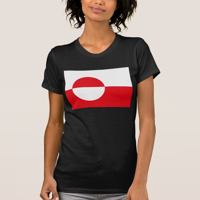 Camiseta T-shirt da bandeira de Greenland (Frente)