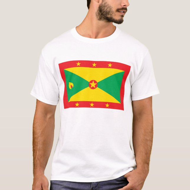 Camiseta T-shirt da bandeira de Grenada (Frente)