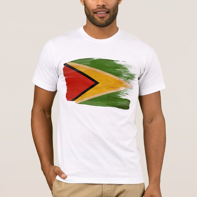 Camiseta T-shirt da bandeira de Guyana (Frente)