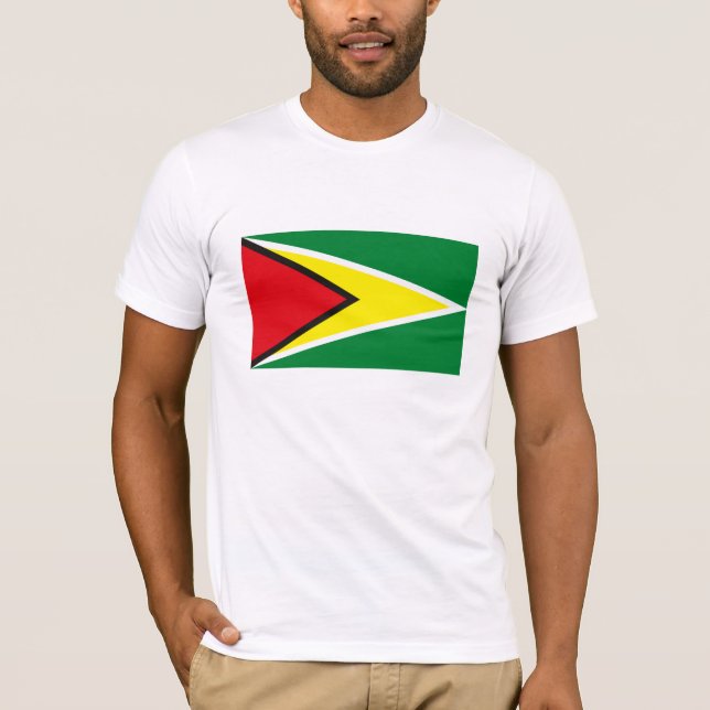 Camiseta T-shirt da bandeira de Guyana (Frente)