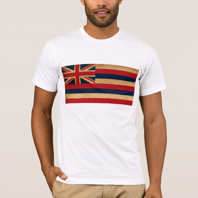 Camiseta T-shirt da bandeira de Havaí (Frente)