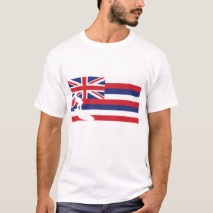 Camiseta T-shirt da bandeira de Havaí - surfando - surfist