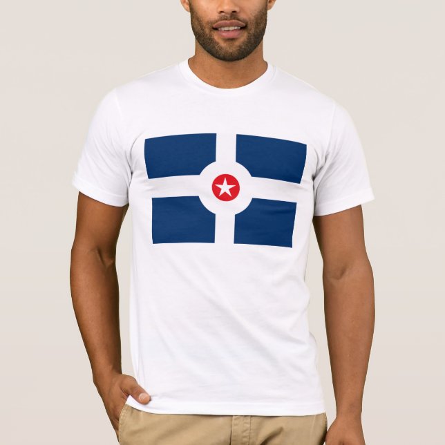 Camiseta T-shirt da bandeira de Indianapolis (Frente)
