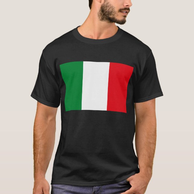 Camiseta T-shirt da bandeira de Italia (Frente)