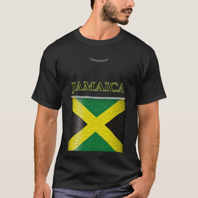 Camiseta T-shirt da bandeira de Jamaica (Frente)