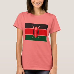 Camiseta T-shirt da bandeira de Kenya