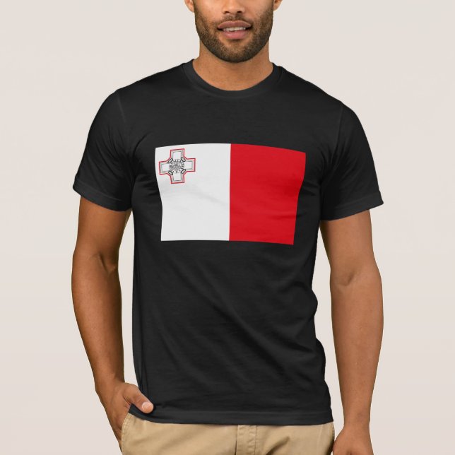 Camiseta T-shirt da bandeira de Malta (Frente)