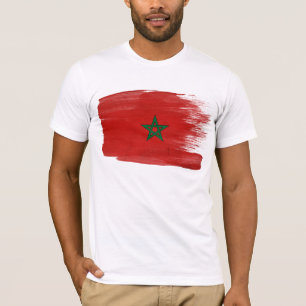 Camiseta T-shirt da bandeira de Marrocos