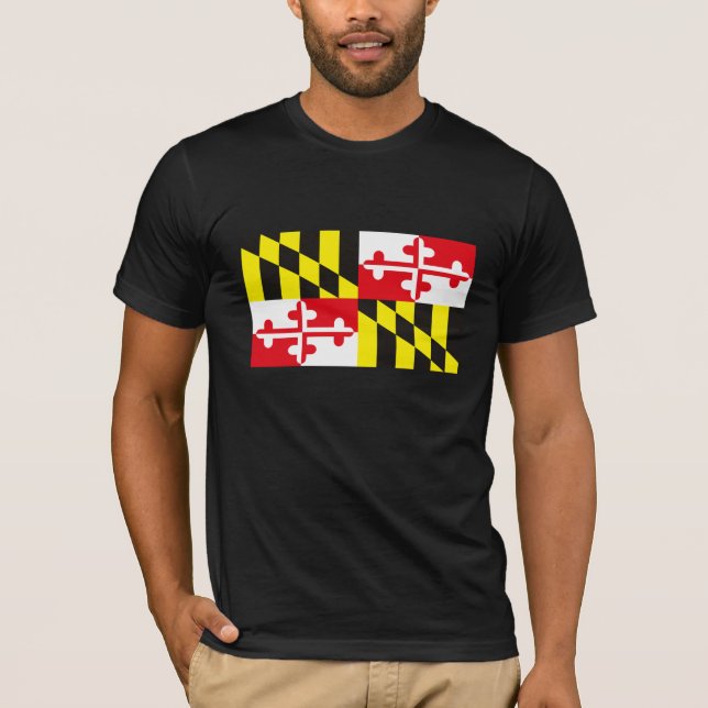 Camiseta T-shirt da bandeira de Maryland (Frente)
