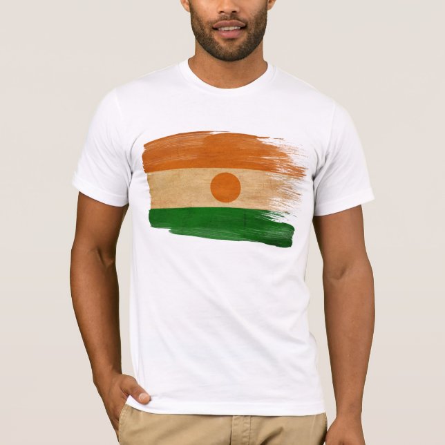 Camiseta T-shirt da bandeira de Niger (Frente)