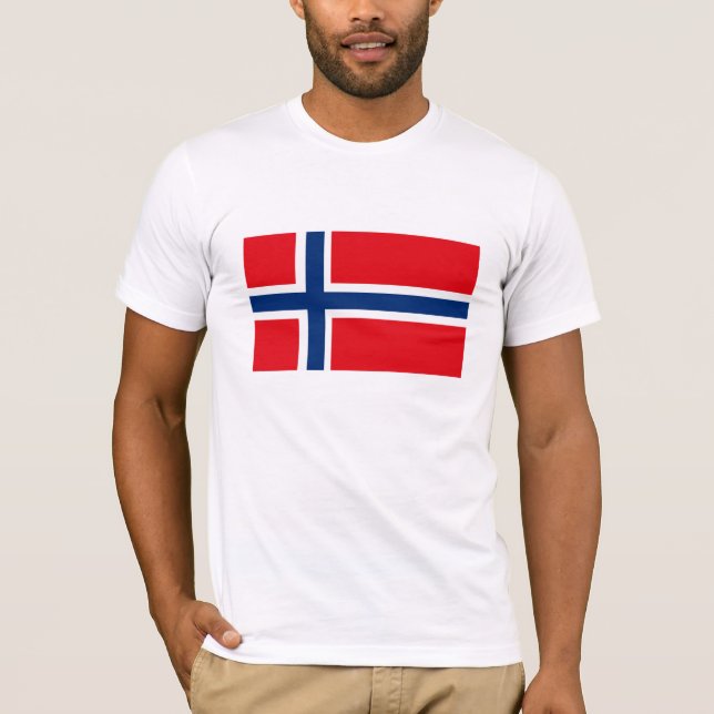 Camiseta T-shirt da bandeira de Noruega (Frente)