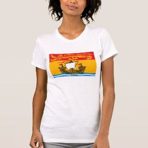 Camiseta T-shirt da bandeira de Novo Brunswick