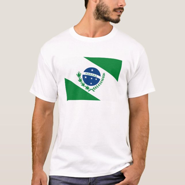 Camiseta T-shirt da bandeira de Parana (Frente)
