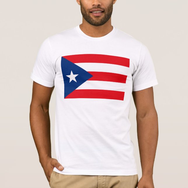 Camiseta T-shirt da bandeira de Puerto Rico (Frente)