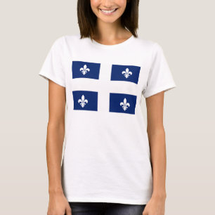 Camiseta T-shirt da bandeira de Quebeque