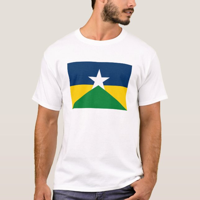 Camiseta T-shirt da bandeira de Rondonia (Frente)