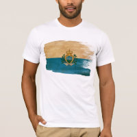 T-shirt da bandeira de San Marino