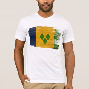 Camiseta T-shirt da bandeira de São Vicente e Granadinas