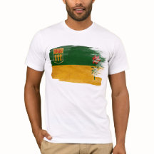 T-shirt da bandeira de Saskatchewan