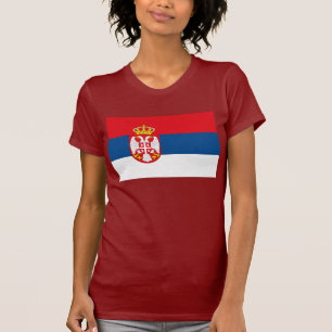 Camiseta T-shirt da bandeira de Serbia