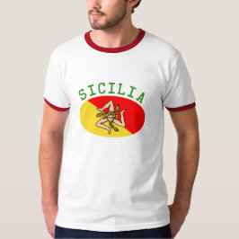 Camiseta T-shirt da bandeira de Sicilia