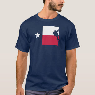 Camiseta T-shirt da bandeira de Texas - escalada