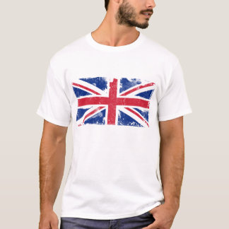 Camiseta T-shirt da bandeira de Union Jack do Grunge