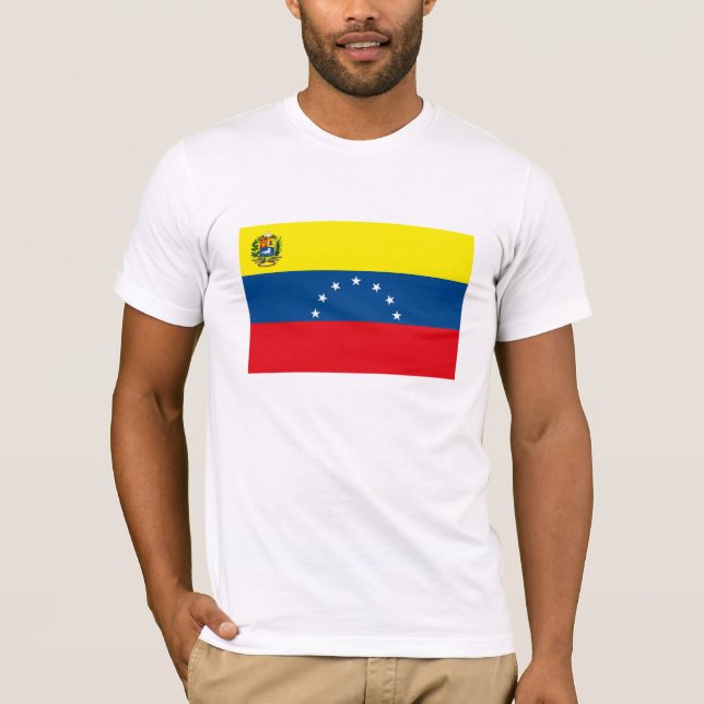 Camiseta T-shirt da bandeira de Venezuela (Frente)