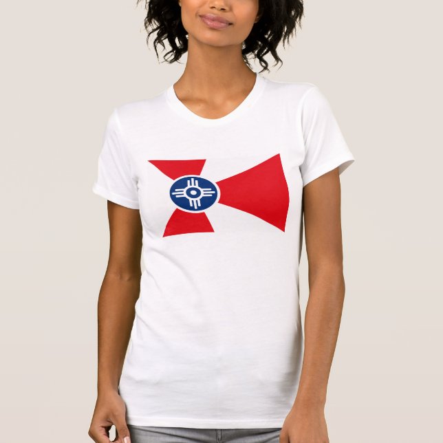 Camiseta T-shirt da bandeira de Wichita (Frente)