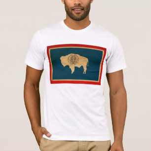 Camiseta T-shirt da bandeira de Wyoming