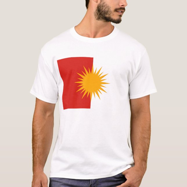 Camiseta T-shirt da bandeira de Yezidi (Frente)
