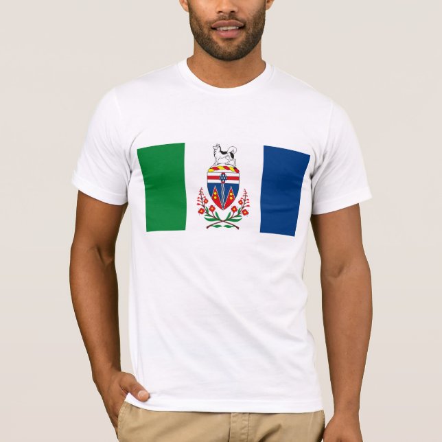 Camiseta T-shirt da bandeira de Yukon (Frente)