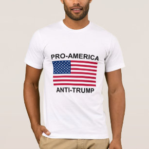 Camiseta T-shirt da bandeira do Anti-Trunfo de Pro-América