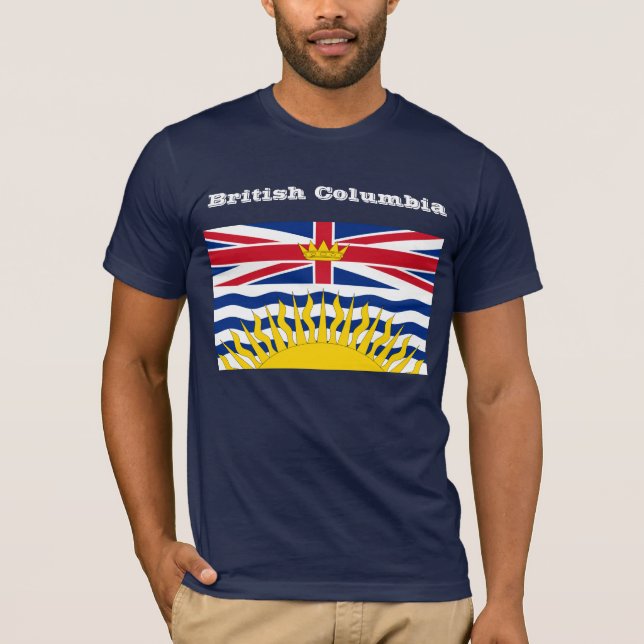 Camiseta T-shirt da bandeira do Columbia Britânica (Frente)