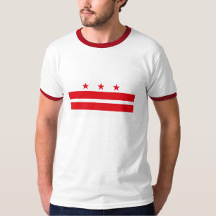 Camiseta T-shirt da bandeira do distrito de Columbia