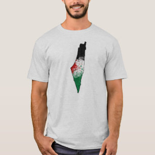 Camiseta T-shirt da bandeira do esboço do país de Palestina